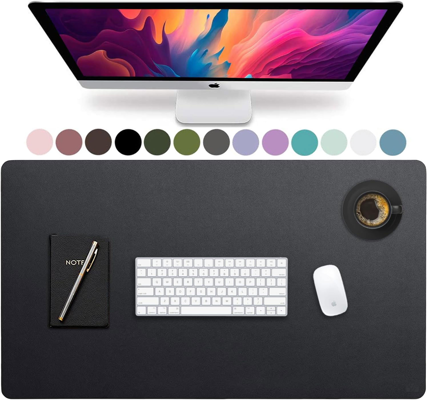 Desk Setup Carpet - Large Size Leather Desk Pad,Office Desk