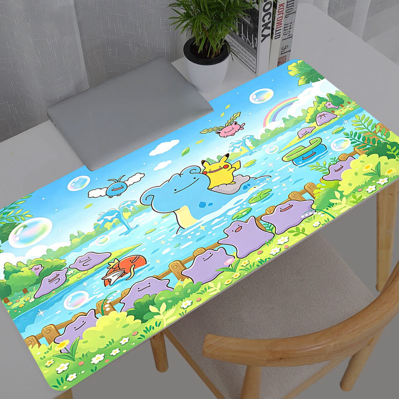 Desk Setup Carpet - Mouse Pad Pokemon Pikachu Anime Durable