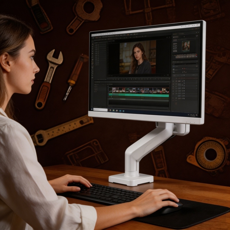 Desk Setup Monitor Arm - Home Office Single Monitor Arm Mount