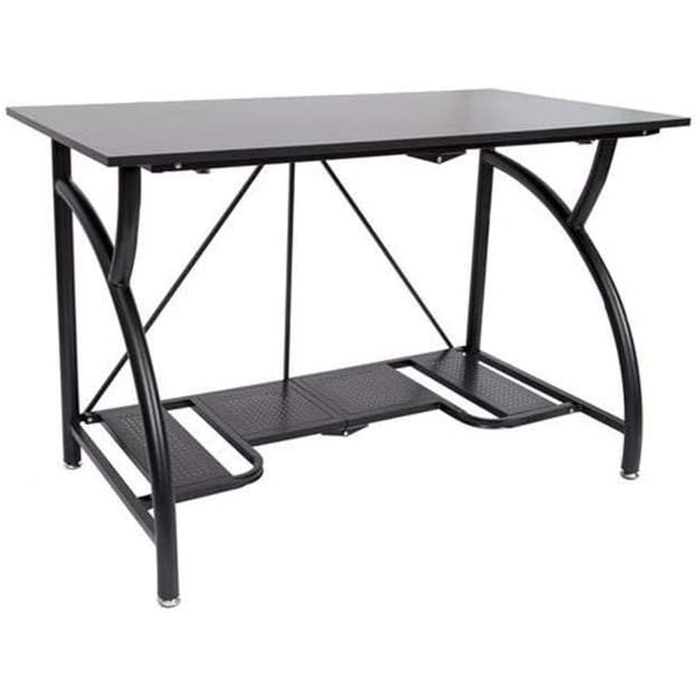Desk Setup Dual Monitor - Space-Saving Collapsible Computer Desk for Home