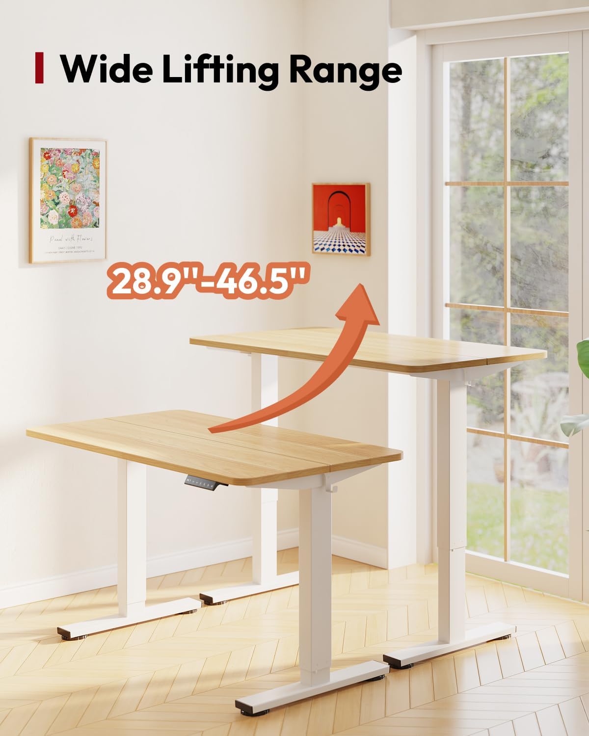 Desk Setup Ergonomics - Electric Standing Desk 40x24 in, Sit-Stand