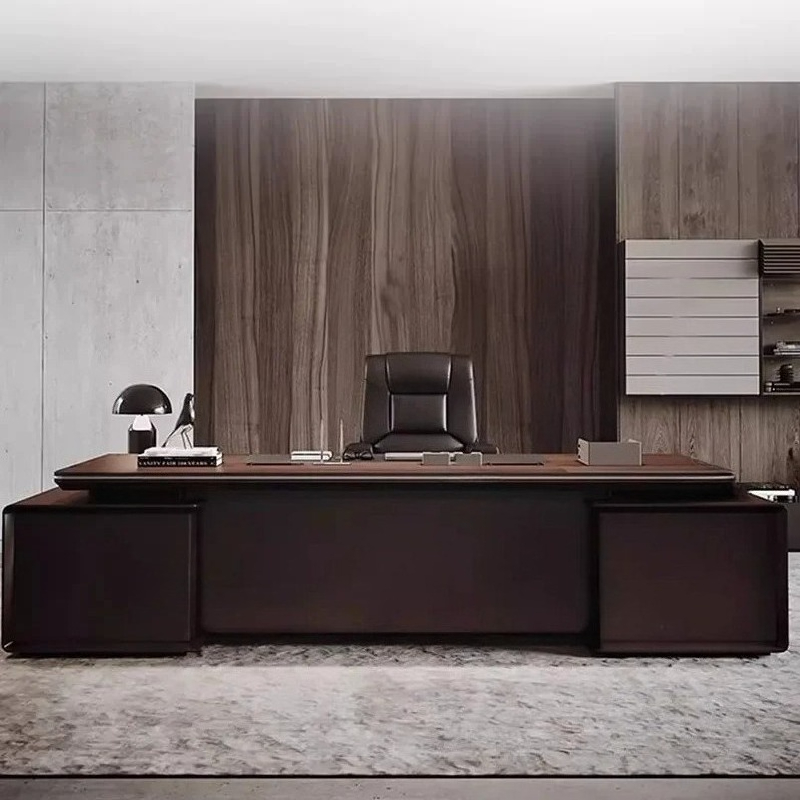 Desk Setup In Office - Modern Office Storage Executive Setup Work