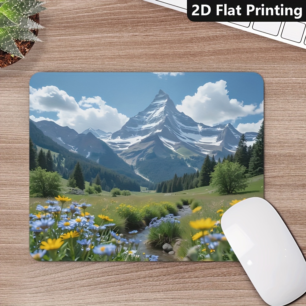 Desk Setup In Office - Gaming Office Non-Slip Mouse Pad Scenic