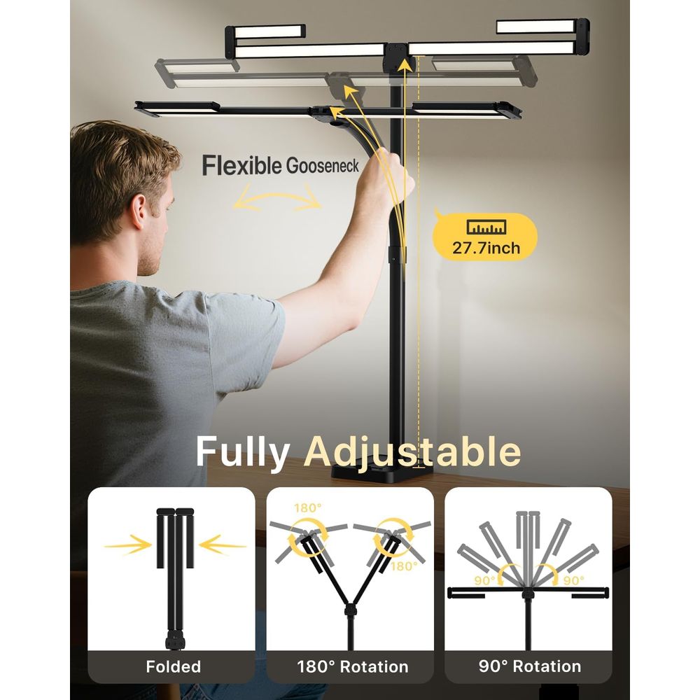 42-inch LED Desk Lamp with Adj - Desk Setup Dual Monitor avis et prix