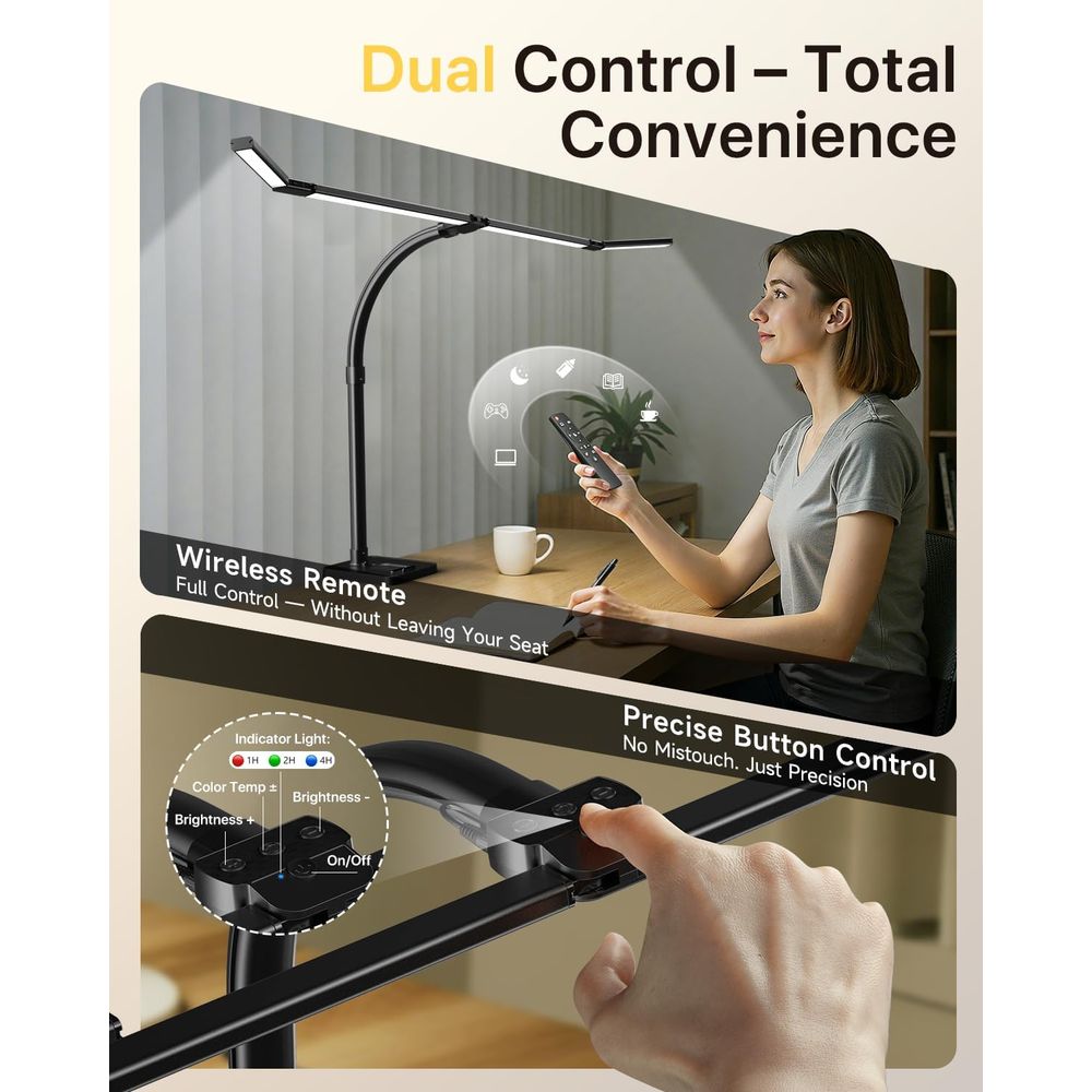 42-inch LED Desk Lamp with Adj - Desk Setup Dual Monitor avis et prix