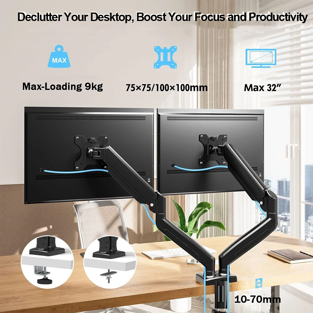 VESA 100x100mm Height Adjustab - Desk Setup Monitor Arm avis et prix