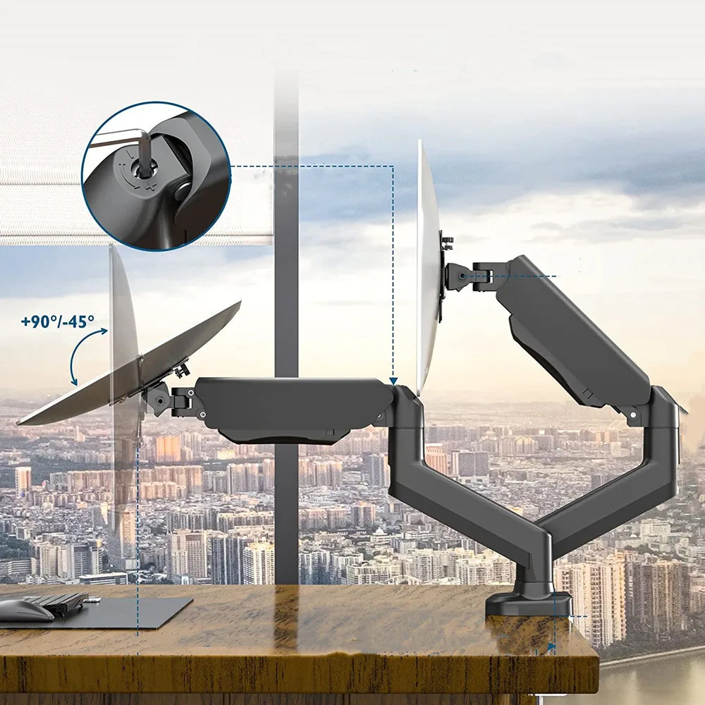 VESA 100x100mm Height Adjustab - Desk Setup Monitor Arm avis et prix