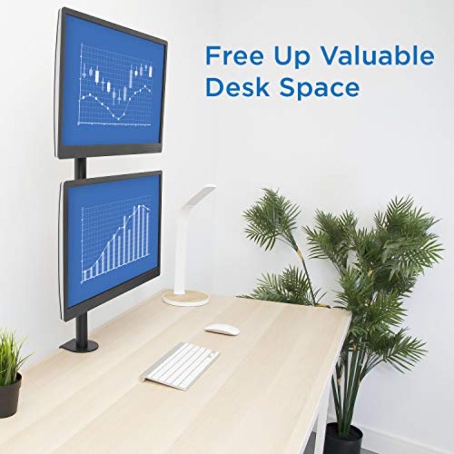 Vertical Dual Monitor Mount fo - Desk Setup Dual Monitor avis et prix