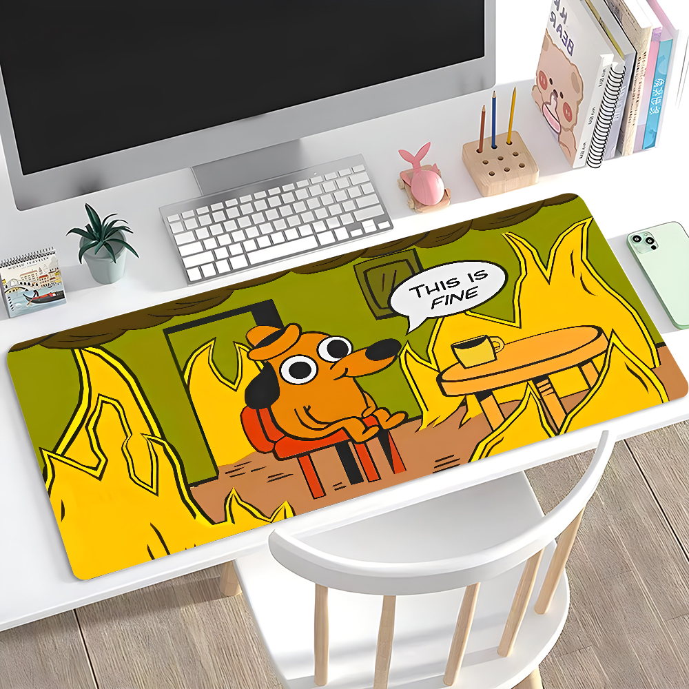 This Is Fine Dog Dachshund Mou - Desk Setup Carpet avis et prix