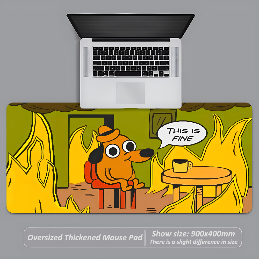 This Is Fine Dog Dachshund Mou - Desk Setup Carpet avis et prix