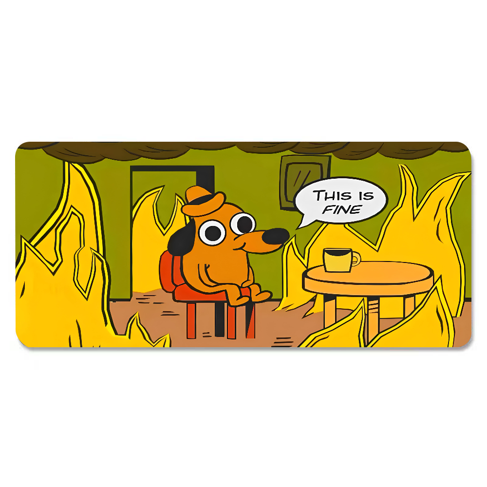 This Is Fine Dog Dachshund Mou - Desk Setup Carpet avis et prix