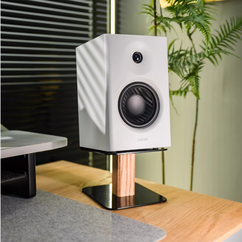 Walnut / Oak Wood Speaker Stan - Desk Setup Oak avis et prix
