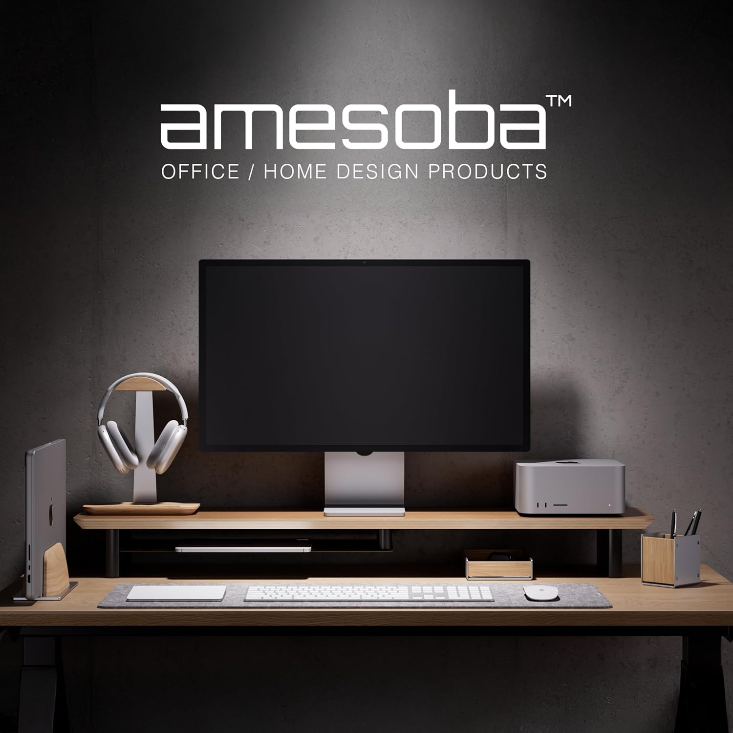 White Oak Dual‑Tier Ergonomic  - Desk Setup Oak avis et prix