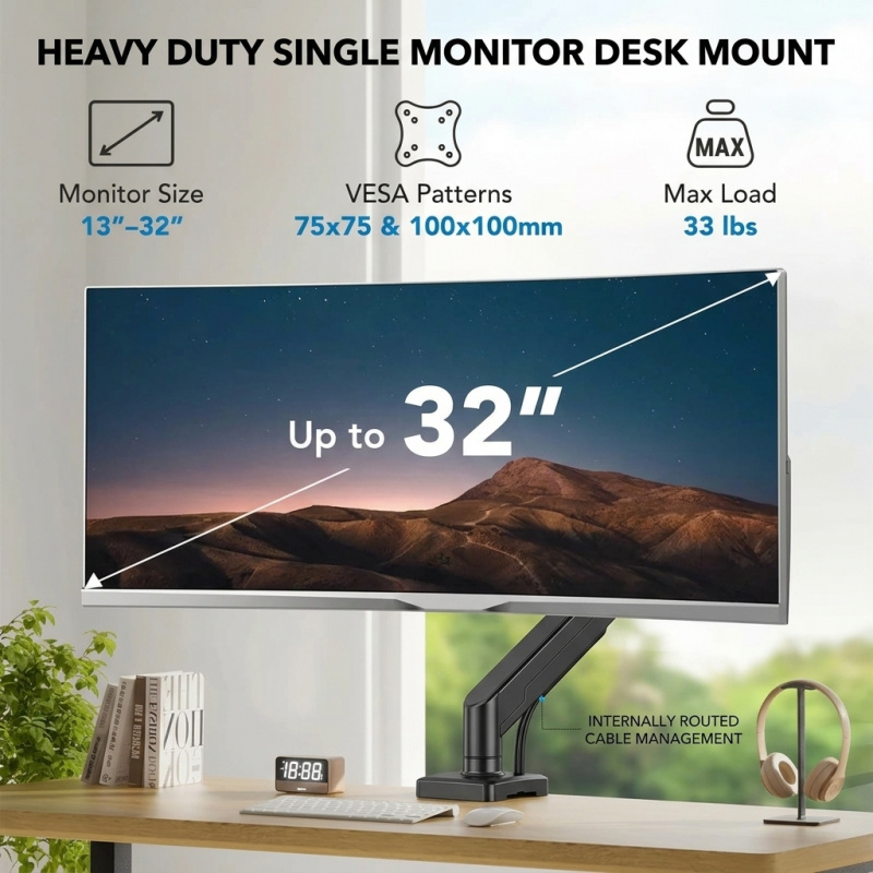 Heavy Duty Monitor Arm Bracket - Desk Setup Monitor Arm avis et prix