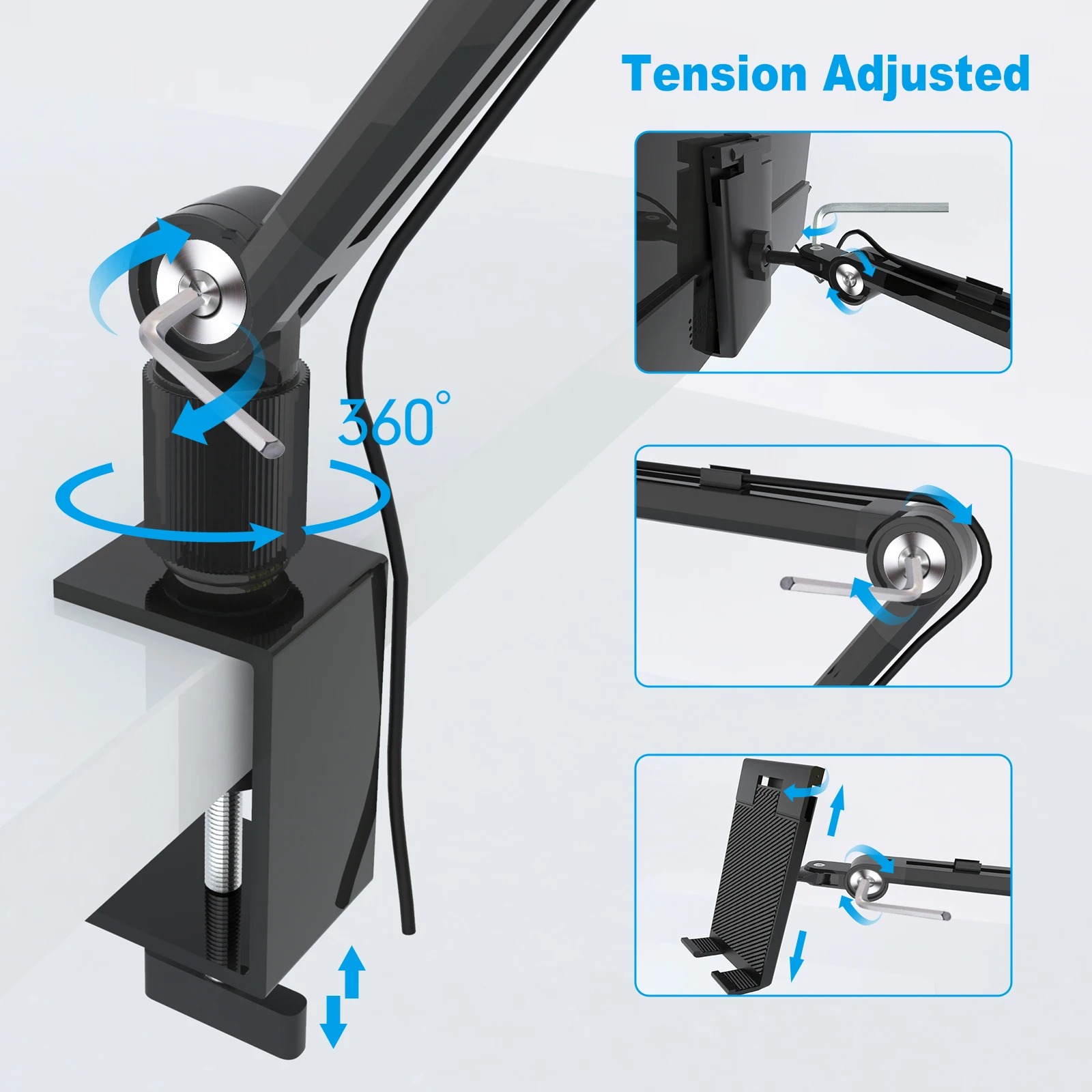 2025 Tablet Stand Holder for I - Desk Setup Monitor Arm avis et prix
