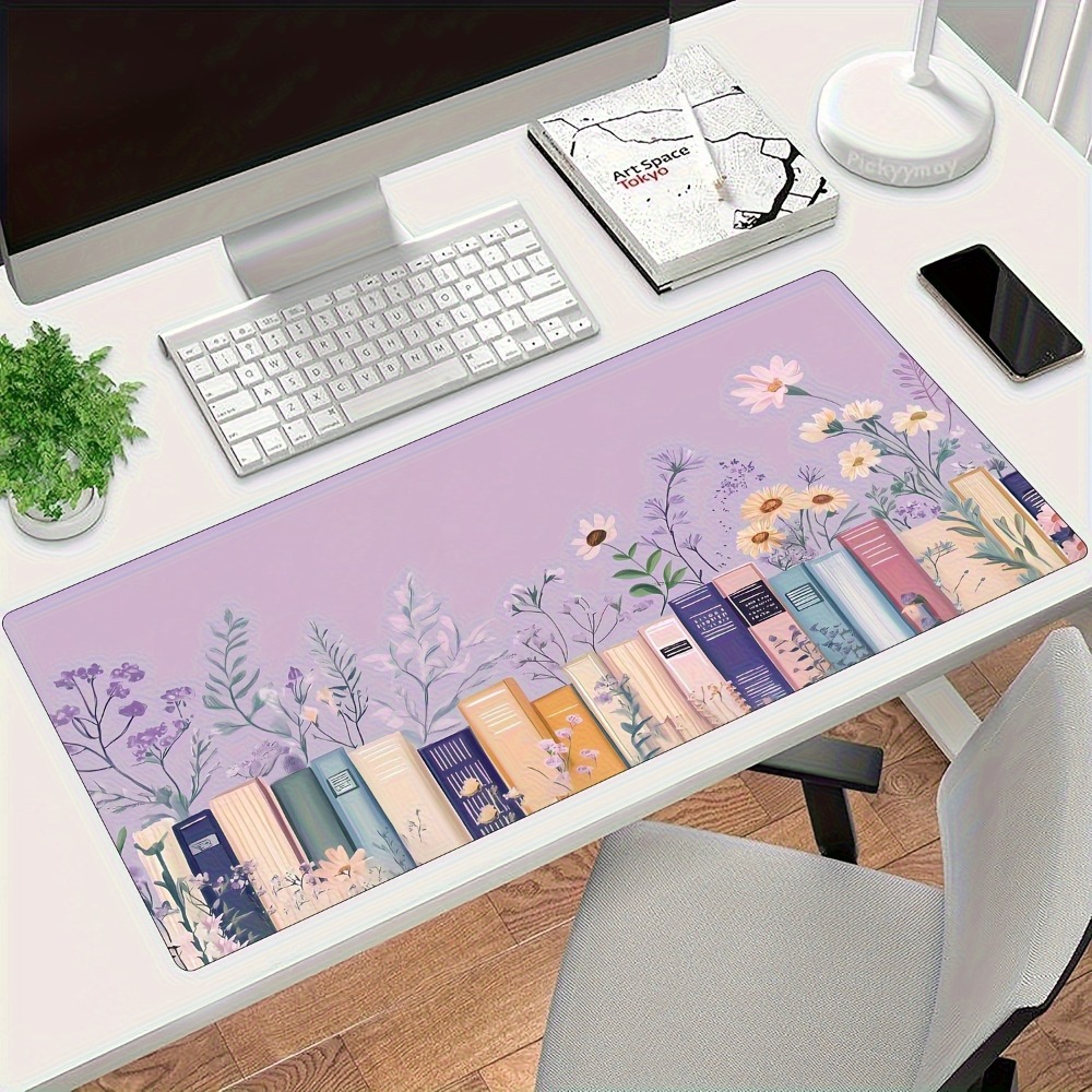 Literary Floral Books Mouse Pa - Desk Setup Books avis et prix