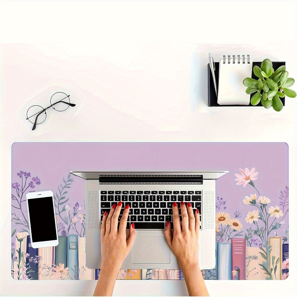 Literary Floral Books Mouse Pa - Desk Setup Books avis et prix