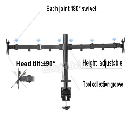MS02 Desktop Clamping Full Mot - Desk Setup Monitor Arm avis et prix