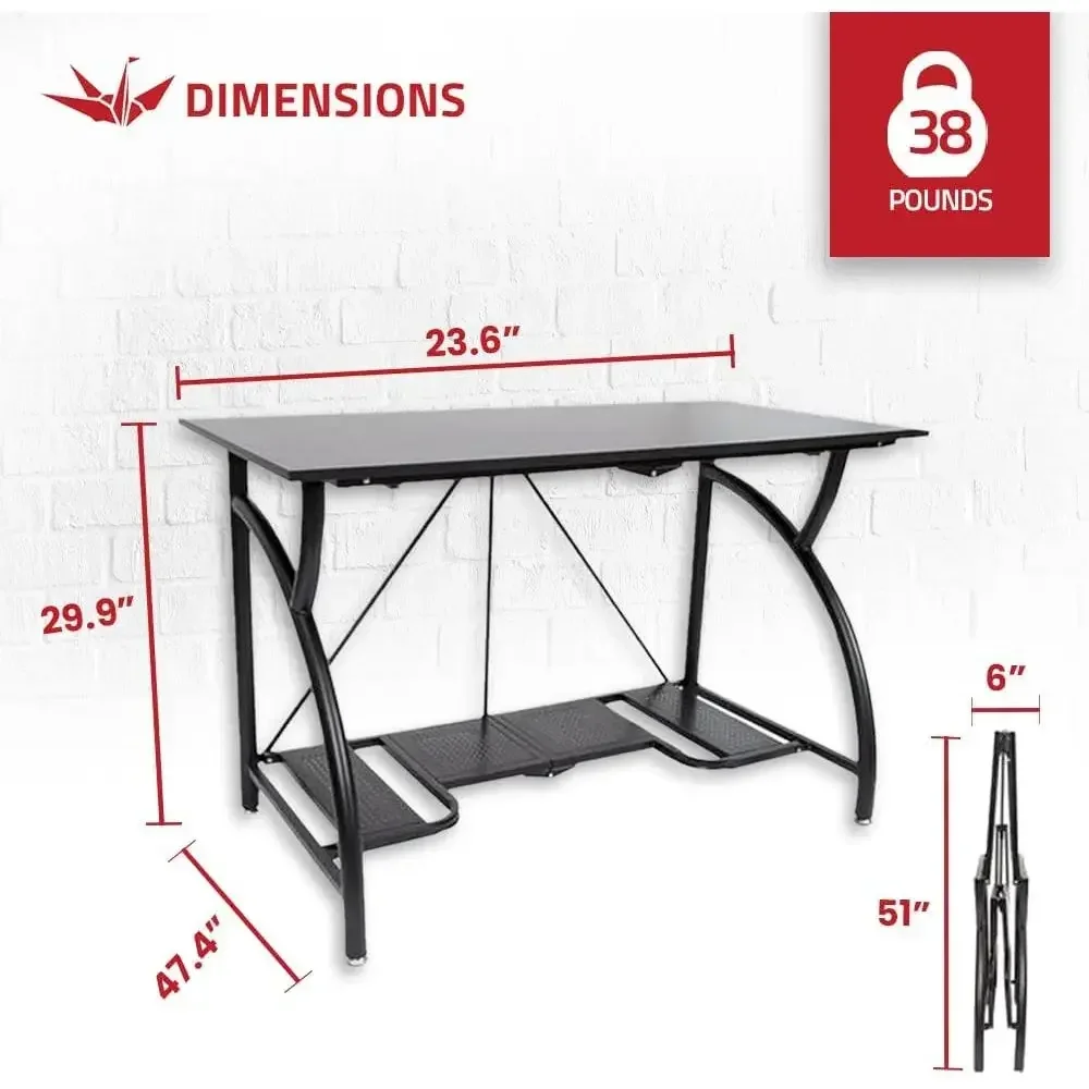 Space-Saving Foldable Desk for - Desk Setup Dual Monitor avis et prix