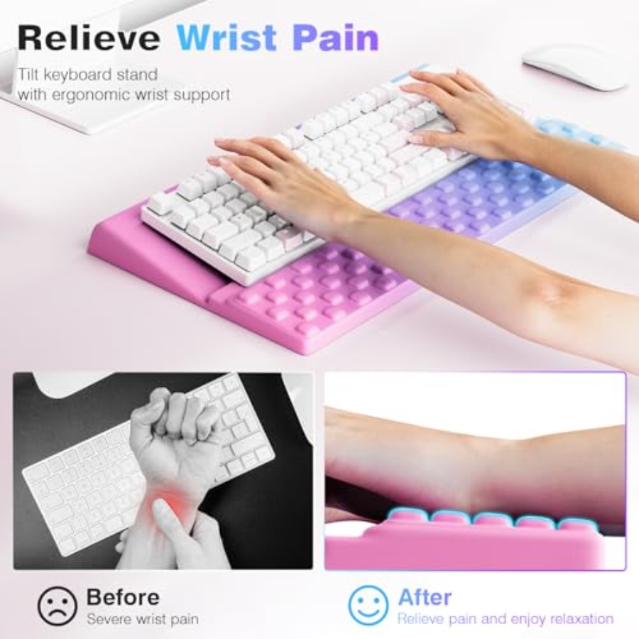 Ergonomic Purple Keyboard Wris - Desk Setup Ergonomics avis et prix
