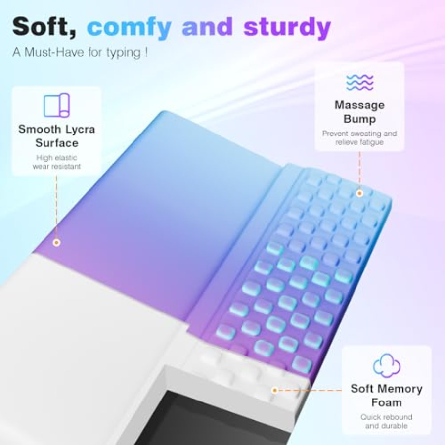 Ergonomic Purple Keyboard Wris - Desk Setup Ergonomics avis et prix
