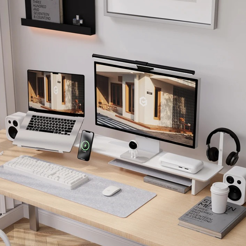 ‌Modular White Monitor Riser S - Desk Setup Ergonomics avis et prix