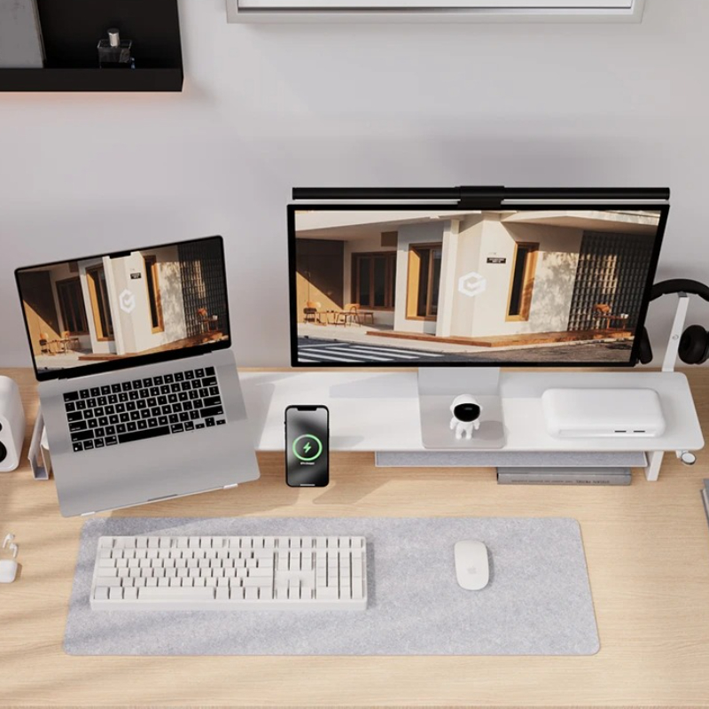 ‌Modular White Monitor Riser S - Desk Setup Ergonomics avis et prix