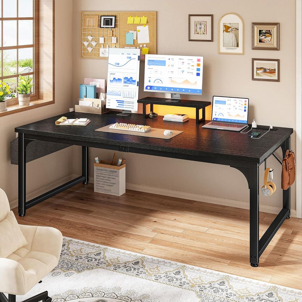 55 Inch LED Gaming Desk with P - Desk Setup Dual Monitor avis et prix