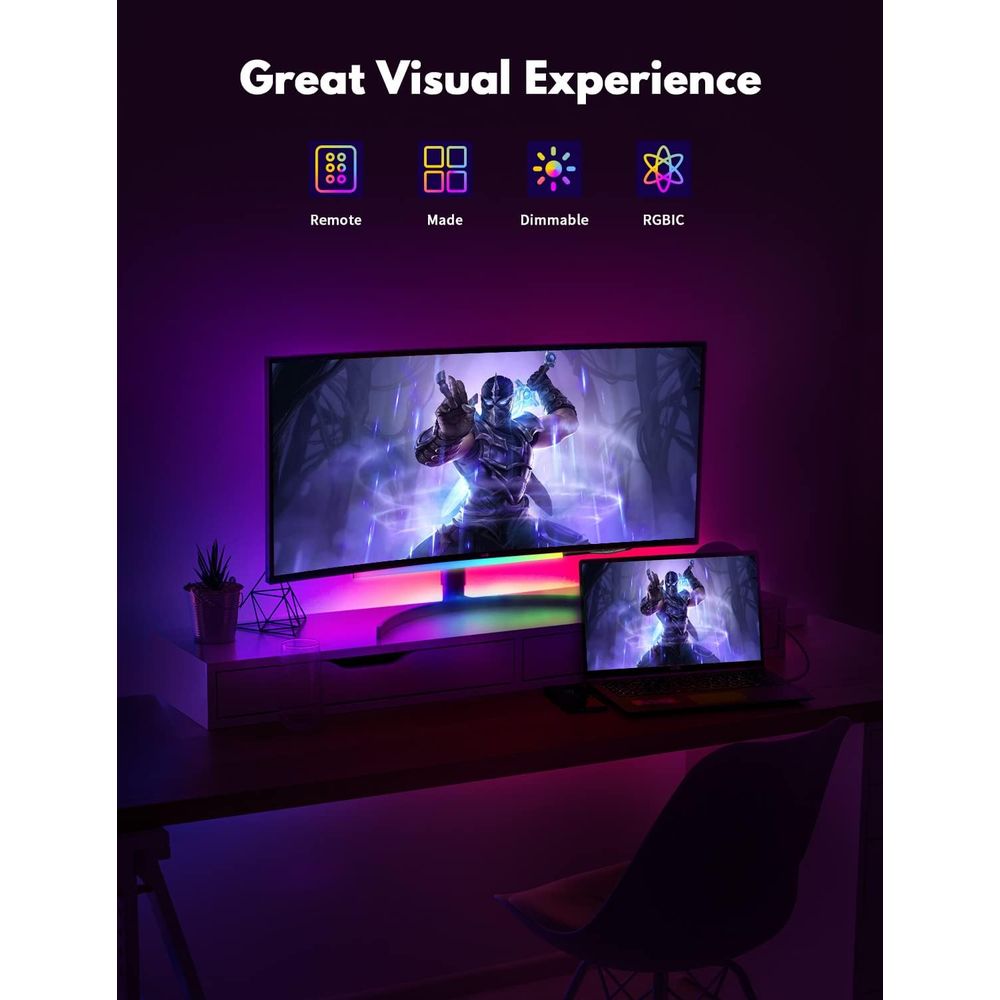 12 5V USB-Powered RGB Light Ba - Desk Setup Options avis et prix
