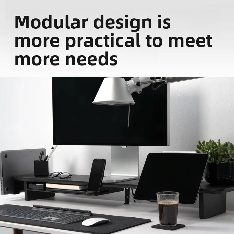 Solid Wood Monitor Riser Stand - Desk Setup In Office avis et prix