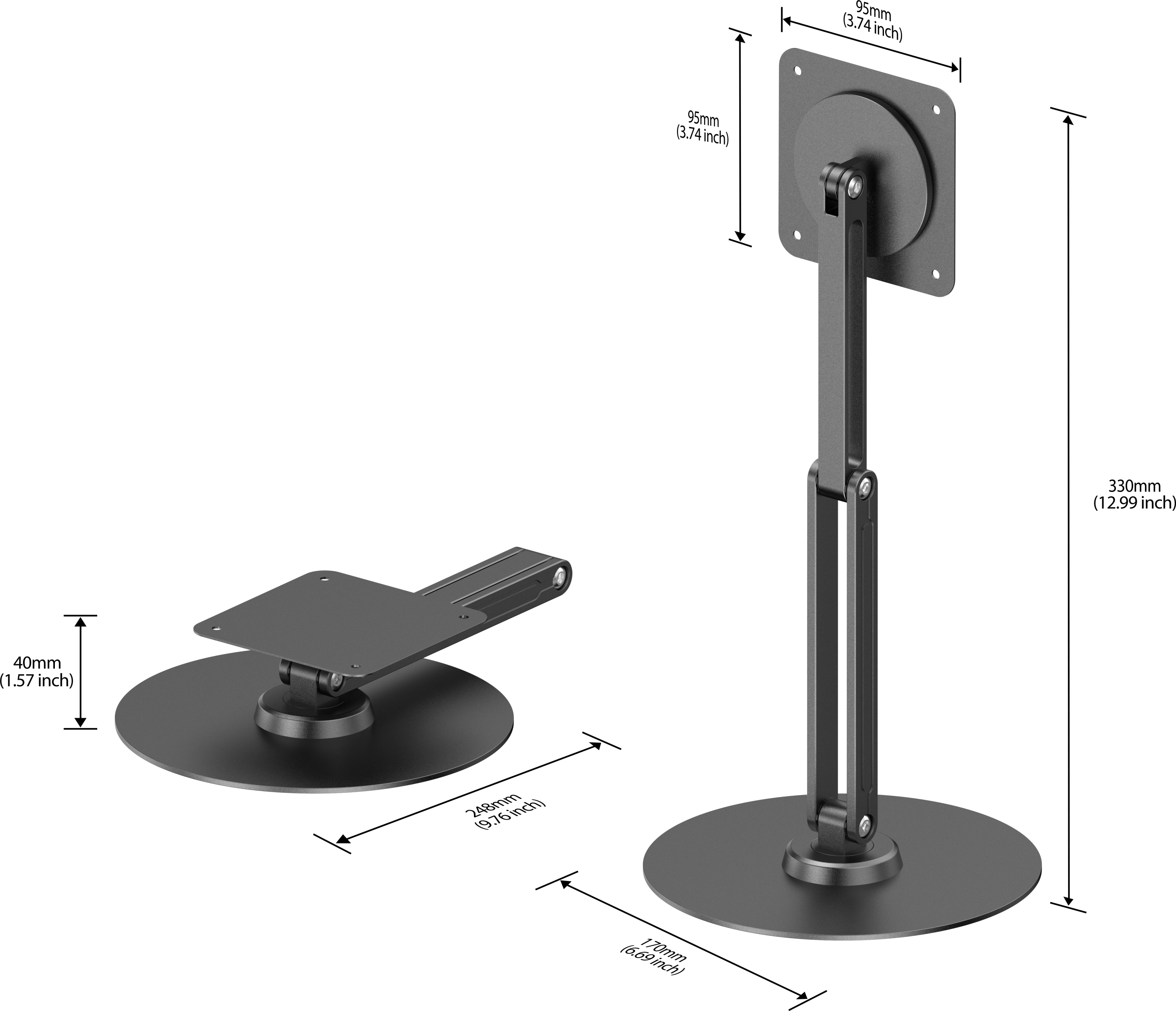UPERFECT Adjustable Magnetic S - Desk Setup Monitor Arm avis et prix