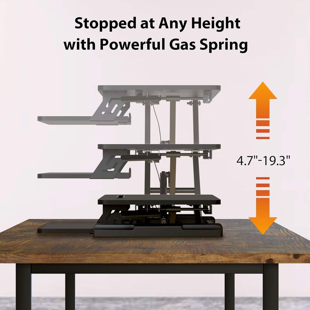 Height-Adjustable Standing Des - Desk Setup Dual Monitor avis et prix