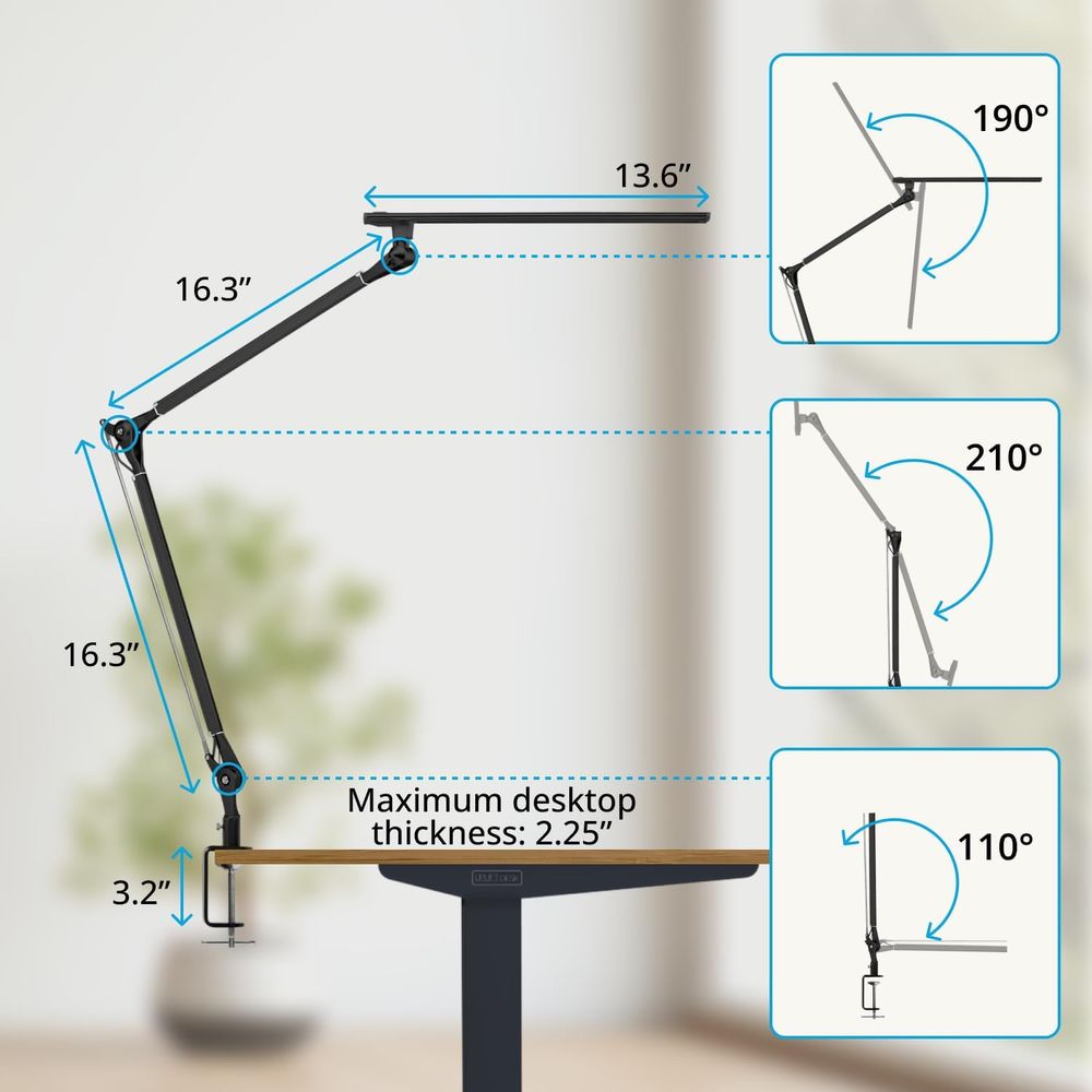 Adjustable 3-Color LED Desk La - Desk Setup In Office avis et prix