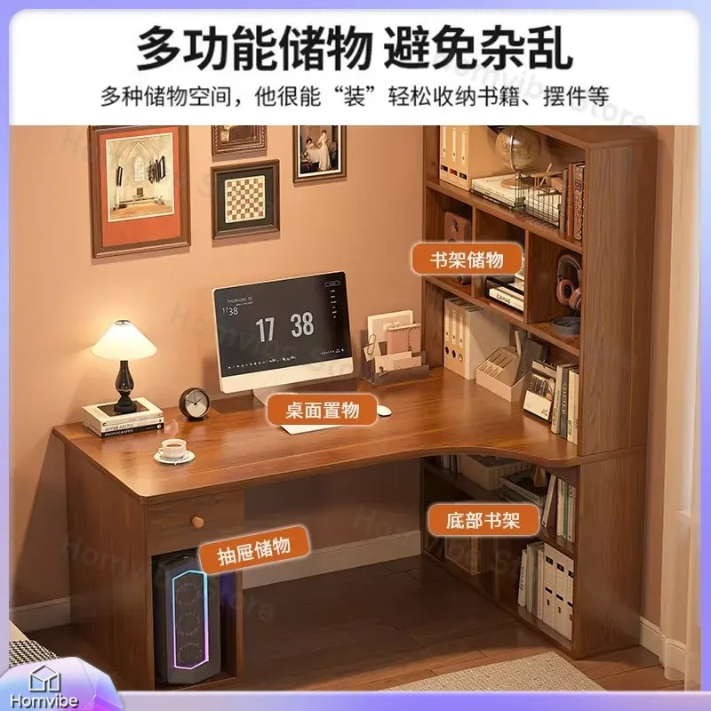 L Shaped Computer Desk with Bo - Desk Setup Dual Monitor avis et prix