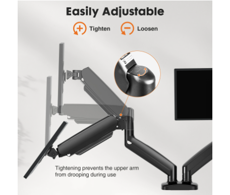 Dual Monitor Stand Arm, Gas Sp - Desk Setup Monitor Arm avis et prix