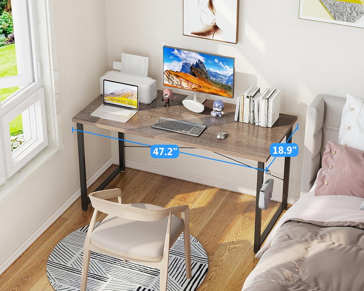 48 Inch Compact Computer Desk  - Desk Setup Oak avis et prix