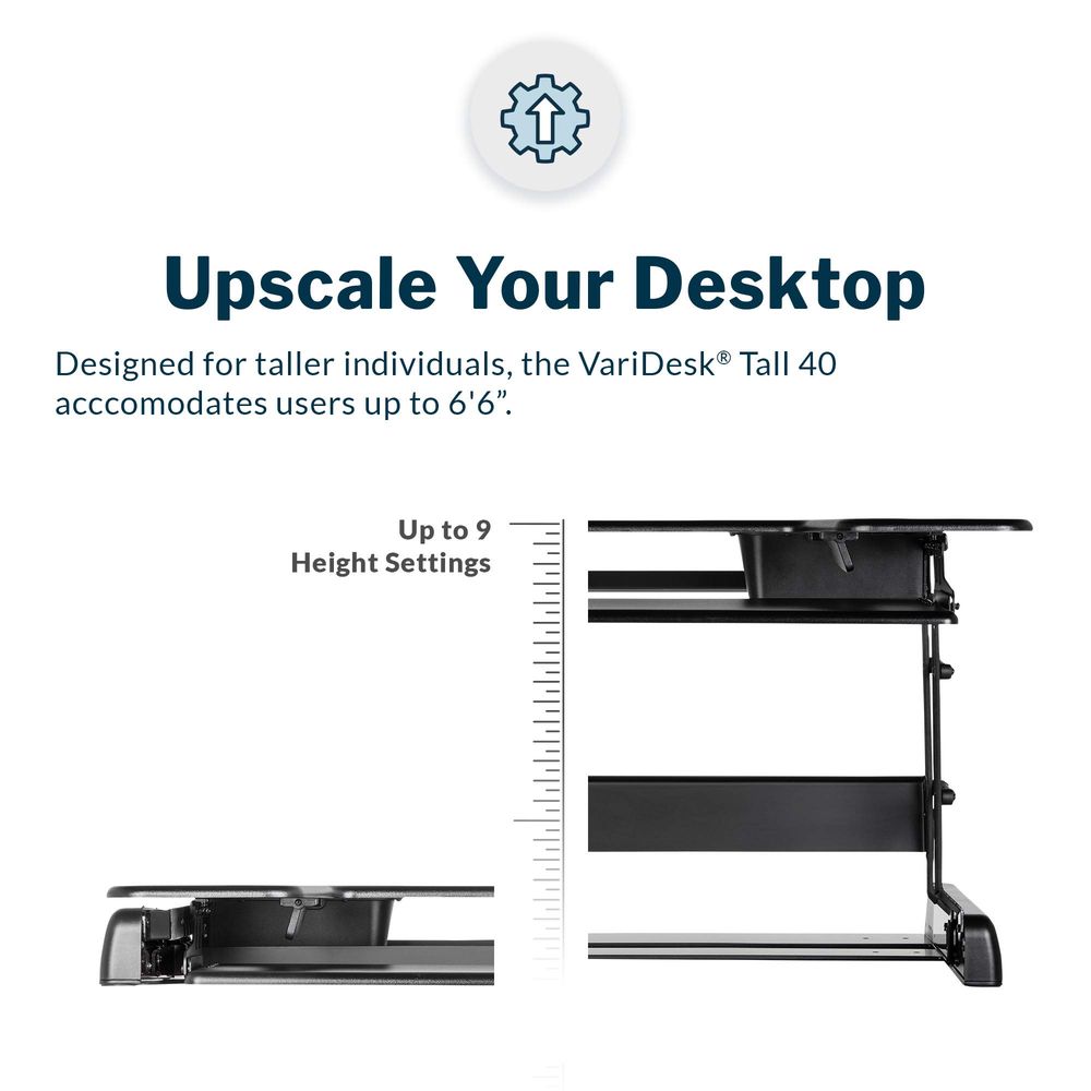 desk Tall 40 Standing Desk Con - Desk Setup Dual Monitor avis et prix