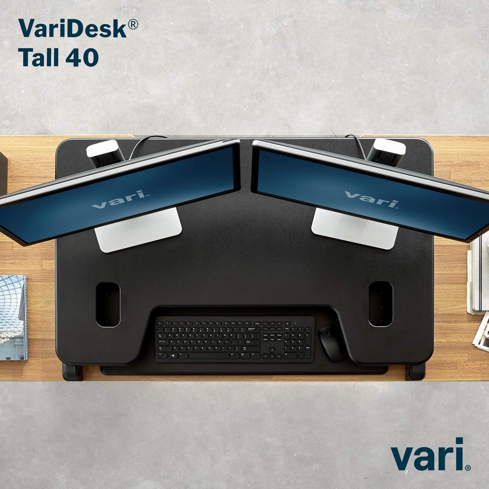 desk Tall 40 Standing Desk Con - Desk Setup Dual Monitor avis et prix
