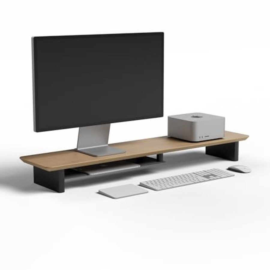 White Oak Dual-Tier Ergonomic  - Desk Setup Oak avis et prix