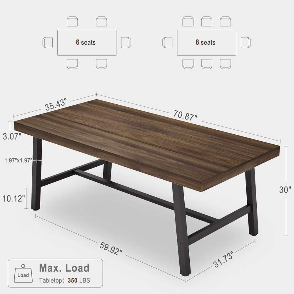 Extra Long Industrial-Style Ru - Desk Setup Dual Monitor avis et prix