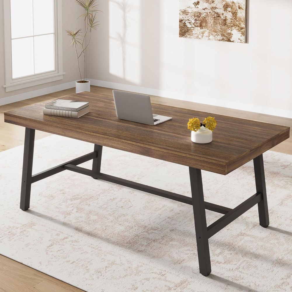 Extra Long Industrial-Style Ru - Desk Setup Dual Monitor avis et prix