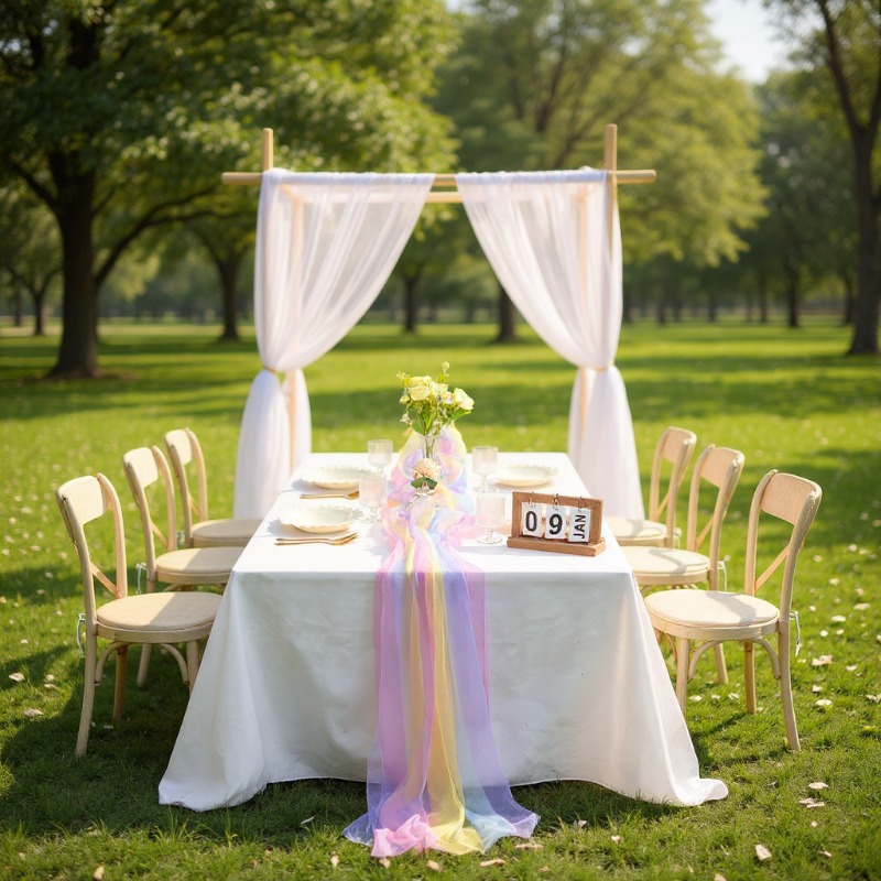 Rainbow Table Runner Wedding P - Desk Setup Essentials avis et prix