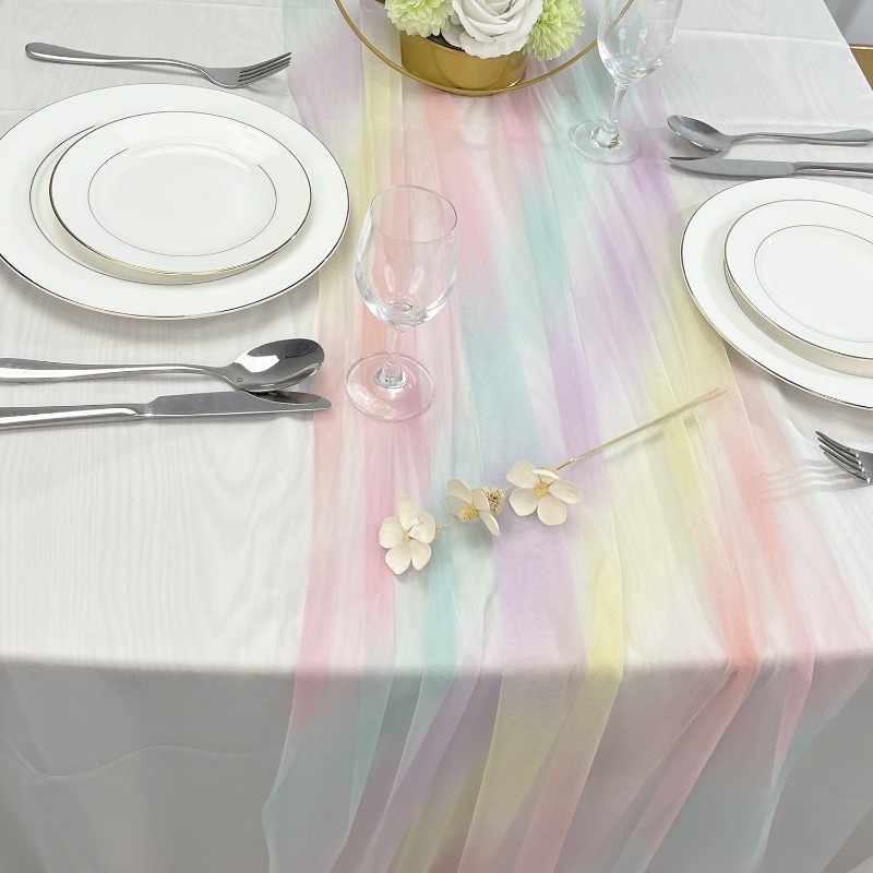 Rainbow Table Runner Wedding P - Desk Setup Essentials avis et prix