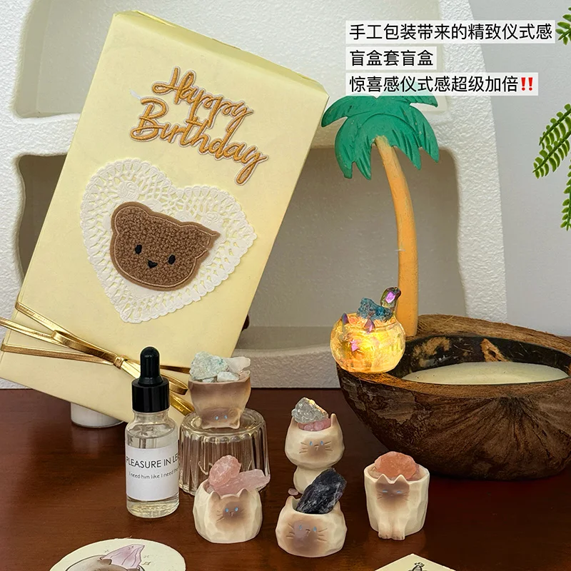 Cute Cat Theme Blind Box Cryst - Desk Setup Essentials avis et prix