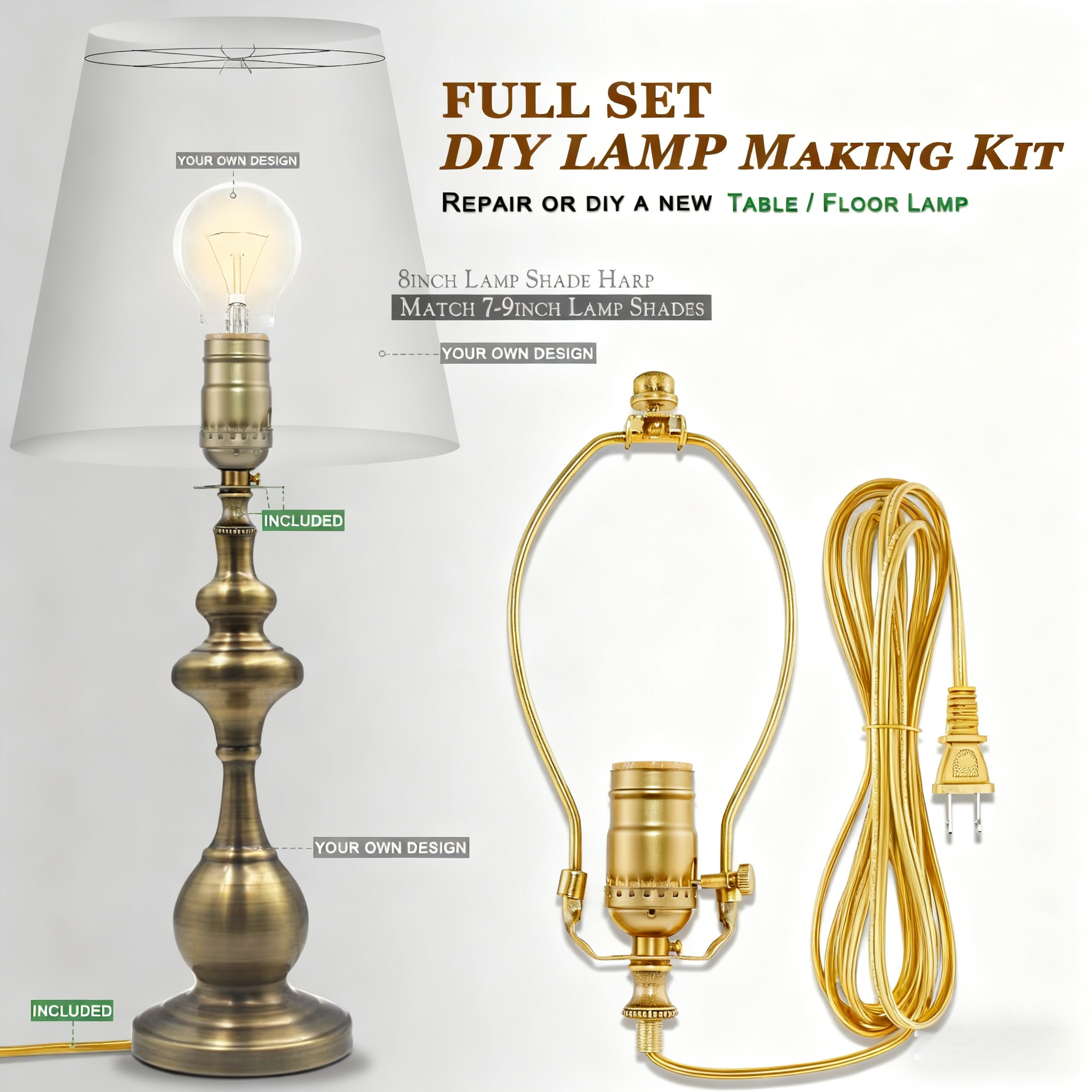 Make a Lamp or Repair Kit Lamp - Desk Setup Essentials avis et prix