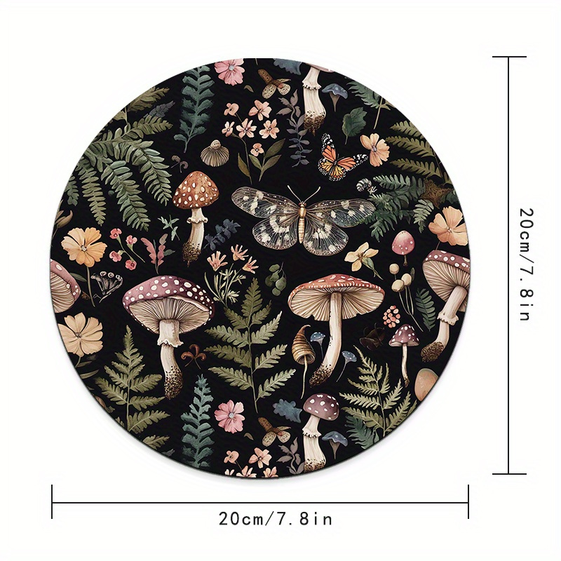Round Forest Plant Mouse Pad R - Desk Setup In Office avis et prix