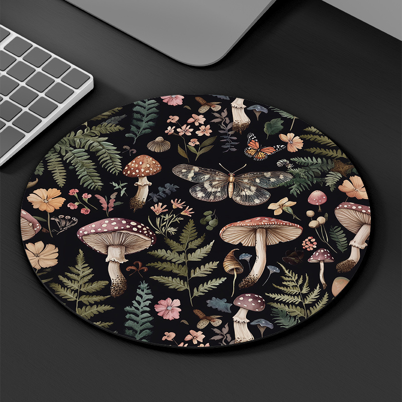 Round Forest Plant Mouse Pad R - Desk Setup In Office avis et prix